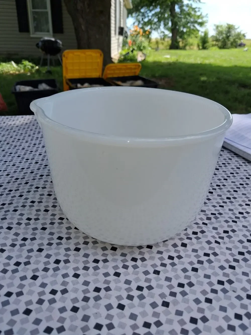Vintage Sunbeam Glasbake 20CJ White Milk Glass Mixing Bowl
